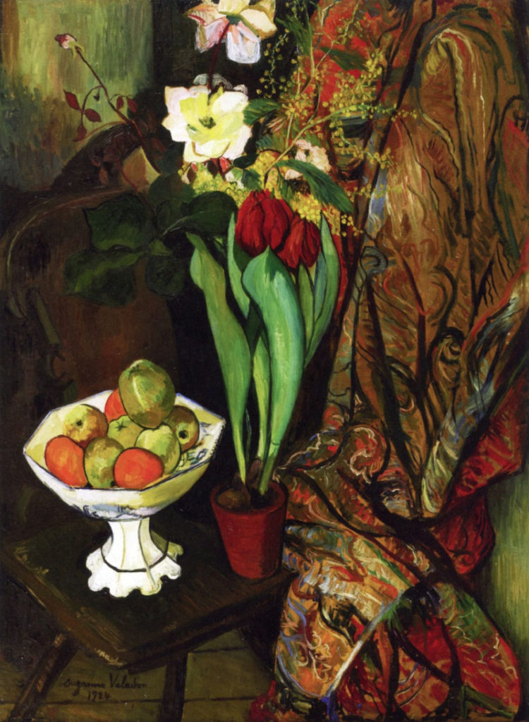 Still Life with Tulips and Fruit Bowl