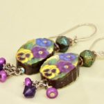 Long Pansy Earrings by BayMoonDesign