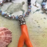 Hand Knotted Necklace with Artisan Capped Coral Inspired by Proserpina & the Sea Nymphs by Dry Gulch Beads & Jewelry