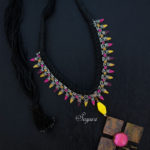Copper choker cord necklace
